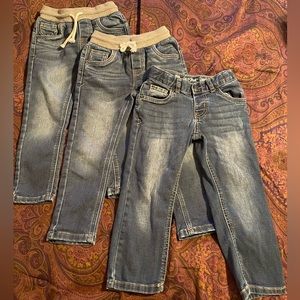 Three pairs of excellent used condition 4T jeans.